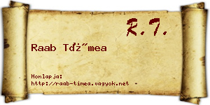 Raab Tímea névjegykártya